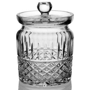 Waterford ☘️ Crystal Biscuit Barrel 💎~ Heavy ! ~